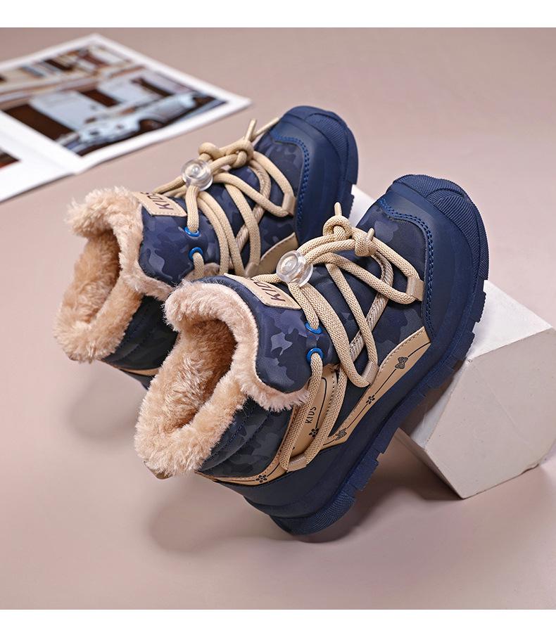 Winterwarme High-Top Schneestiefel für Kinder - Modisch und vielseitig für den Außenbereich