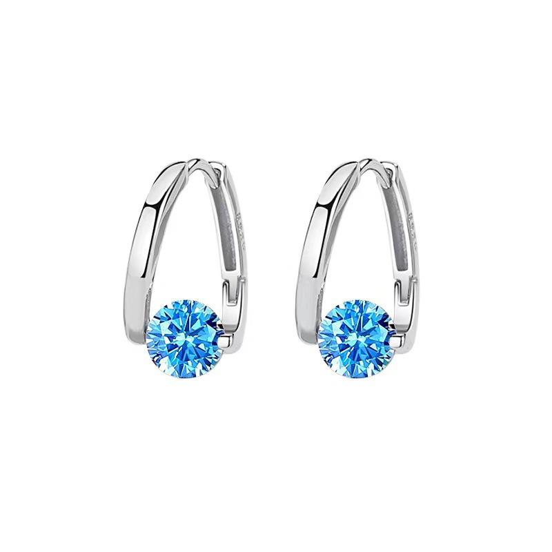 Korean Fashion Zircon Drop Earrings for Women Jewelry 2026 Trending New Luxury Women's Geometric Hoop Earrings Pendientes Gifts