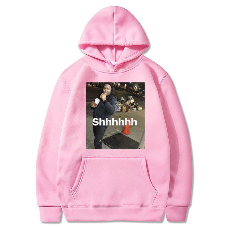 Lucki Shhhhh Funny Meme Print Hoodie Men Women Oversized Popular Sweatshirt Oversized Casual Fleece Warm Long Sleeve