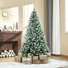 6FT Artificial Christmas Tree with Pine Cones, Holiday Home Xmas Decoration Automatic Open, Green