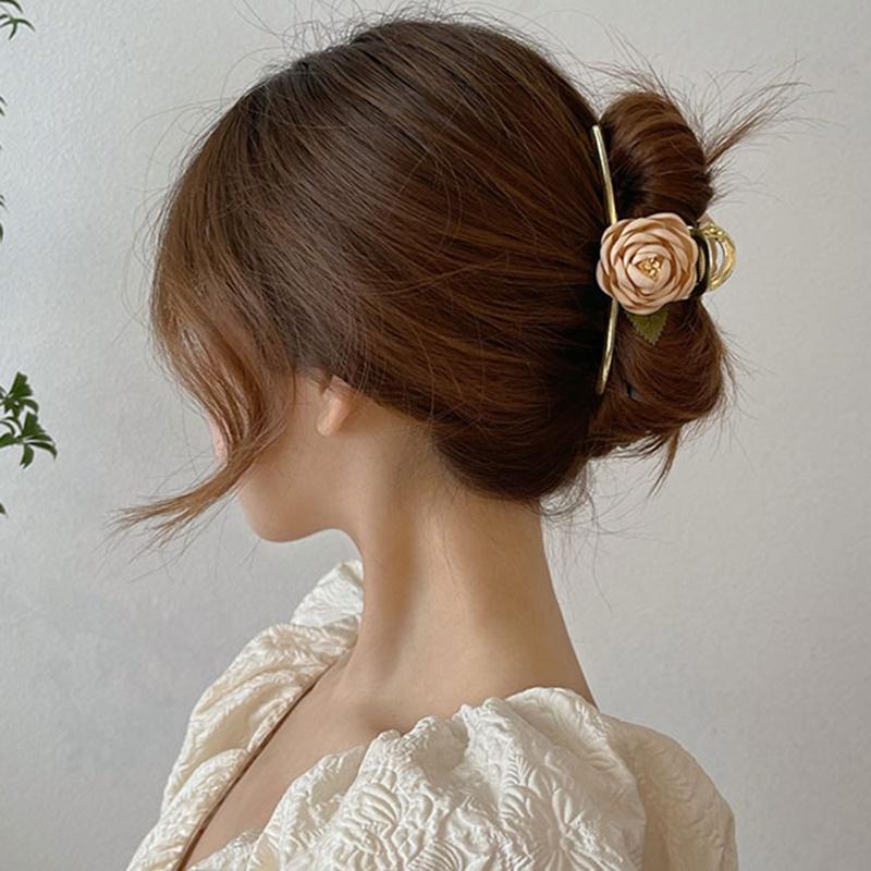 Women Hairpins Bowknot Flower Fashion Hair Accessories Large Size Clips Hairpin Hair Claw