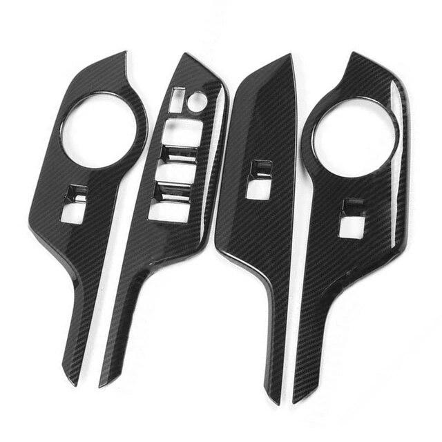 Car Window Switch Panel Cover Window Switch Panel Glass Lifting Control  For Toyota C-HR CHR 2016- Interior Accessories