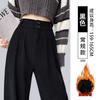 Corduroy suit pants women's autumn and winter new velvet coffee color casual and thin large size loose wide-leg pants