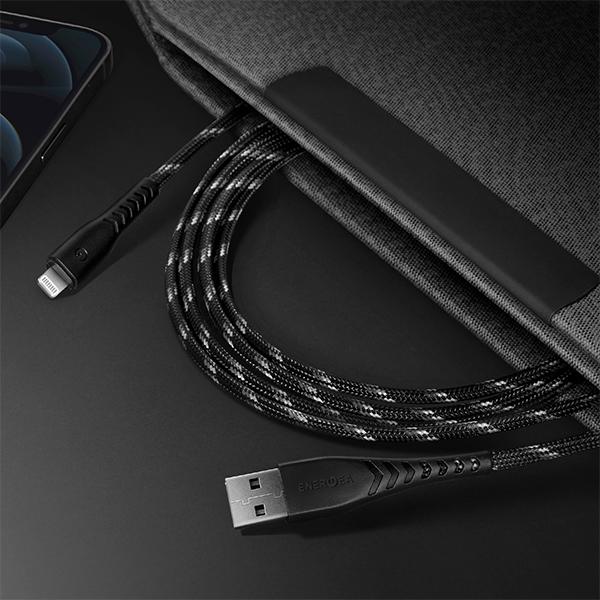 Energea Kabel Nyloflex Usb - Lightningcharge And Sync C89 Mfi 1.5M Czarny/Black