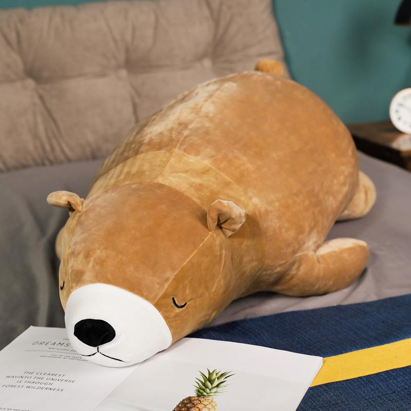 27/50/75cm Süßes Lebensechtes Tier Eisbären Plüschtier Weiches Bärenkissen Niedriges Rückenkissen Kinder Baby Mädchen Geburtstag Heimdekoration 27cm