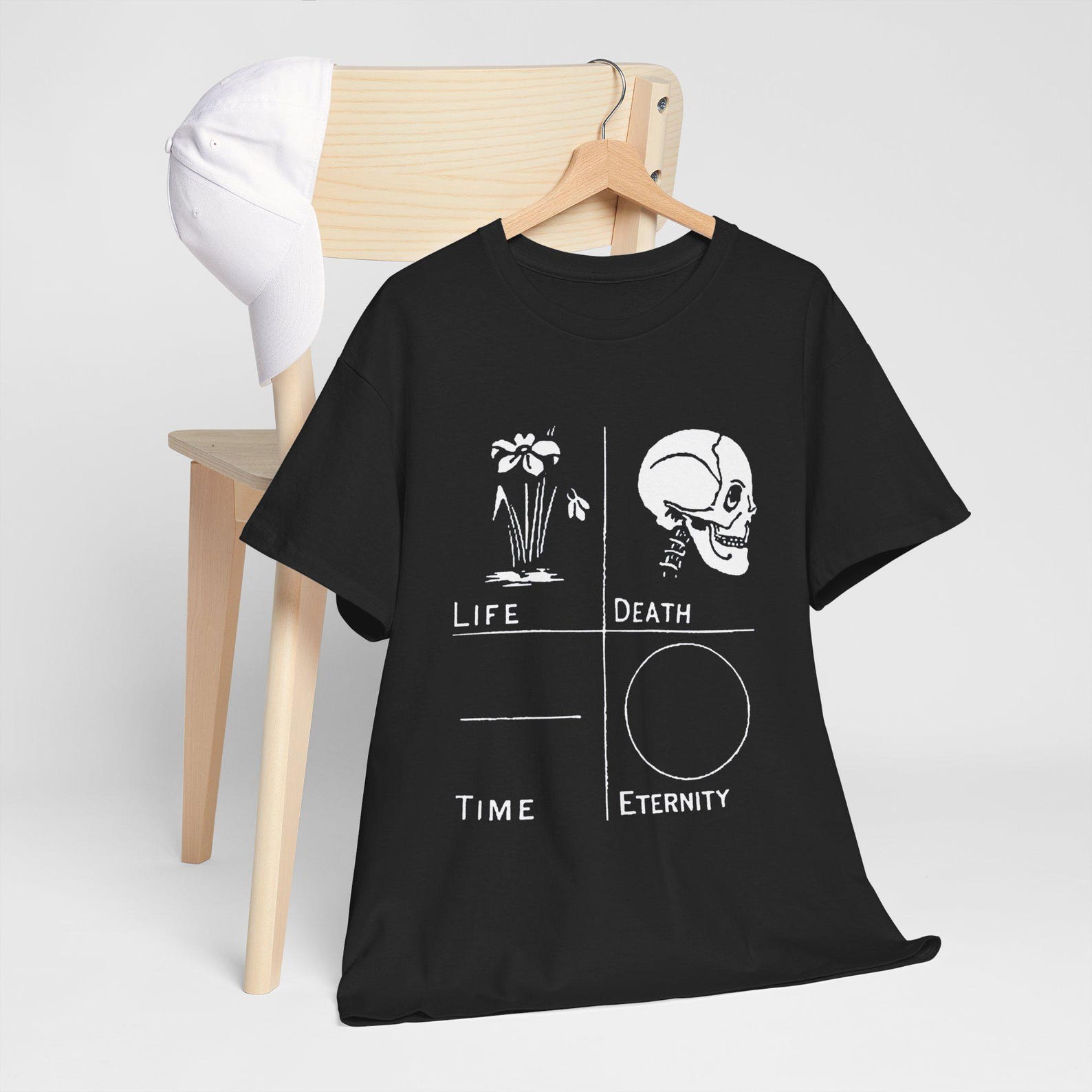 Life Death Time Eternity Shirt Surreal Cosmic Philosophy Graphic Tee Dark Aesthetic T Shirt S