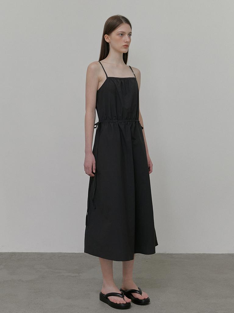 ETMON Slip Logo String Dress, Black