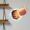 2Pcs Removable Super Bowl Wall Stickers - 3D Rugby Sport Decor for Bedroom/Living Room/Porch - Self-Adhesive Wall Decals