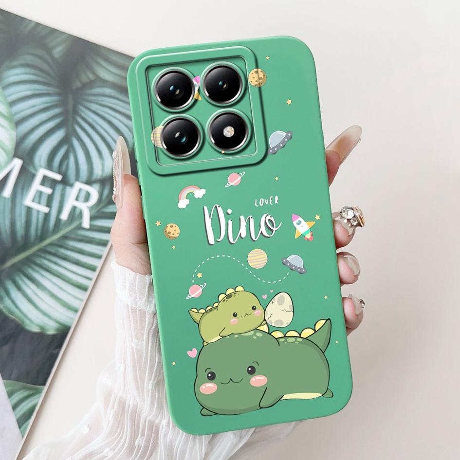 Für Xiaomi 14T Hülle 14T Pro Cover Süßer Cartoon-Panda Weiches Flüssigsilikon Stoßfest Funda Für Xiaomi 14T Pro Mi14TPro 5G Hülle
