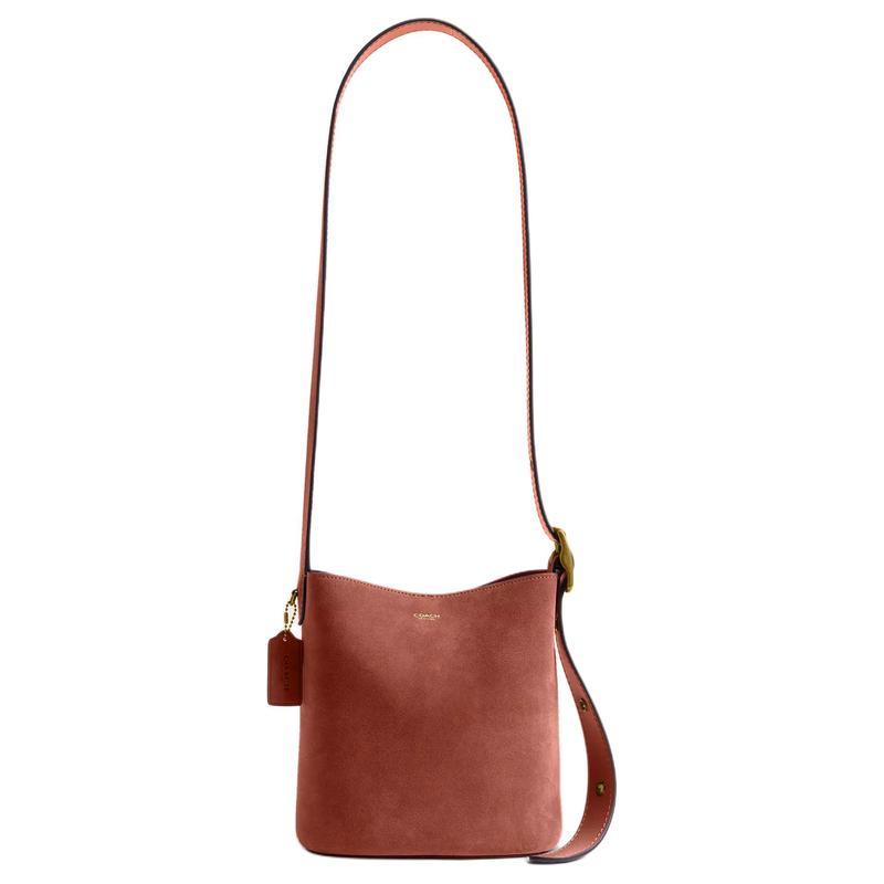 

COACH Bleecker 12 Letter Printed Gold Hardware Suede Crossbody Bag Women s Brown золотий
