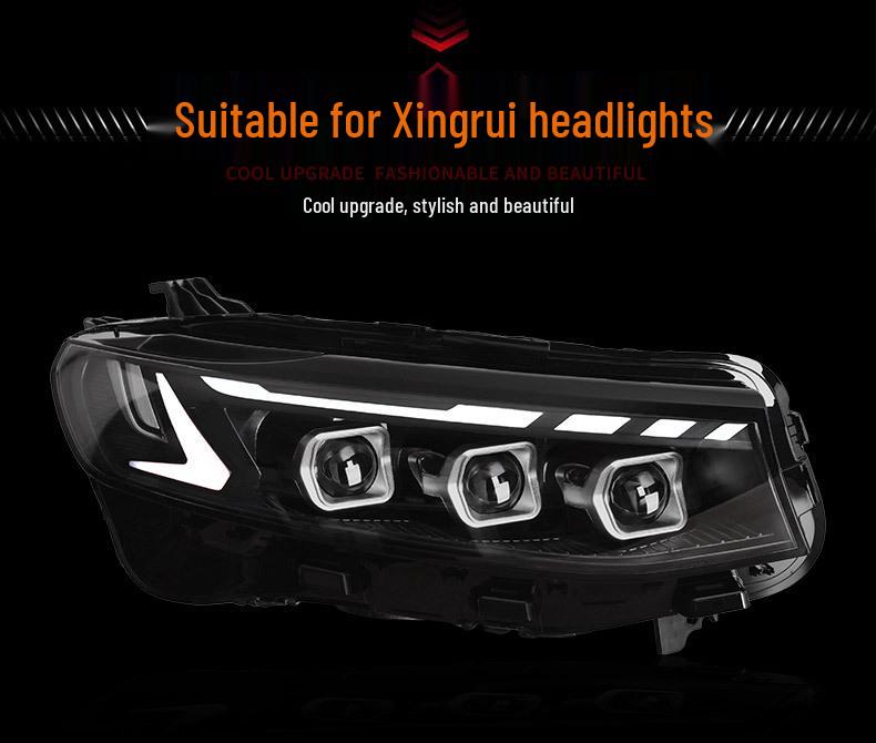 Compatible LED Projector Headlights with Sequential Turn Signals for Geely Xingrui 2020-2025 Models