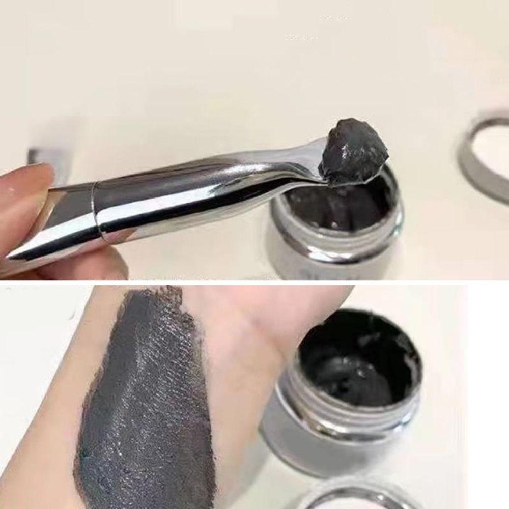 Chrome Handle Silicone Face Mask Brush Soft Hair Foundation Applicator  Skincare Products