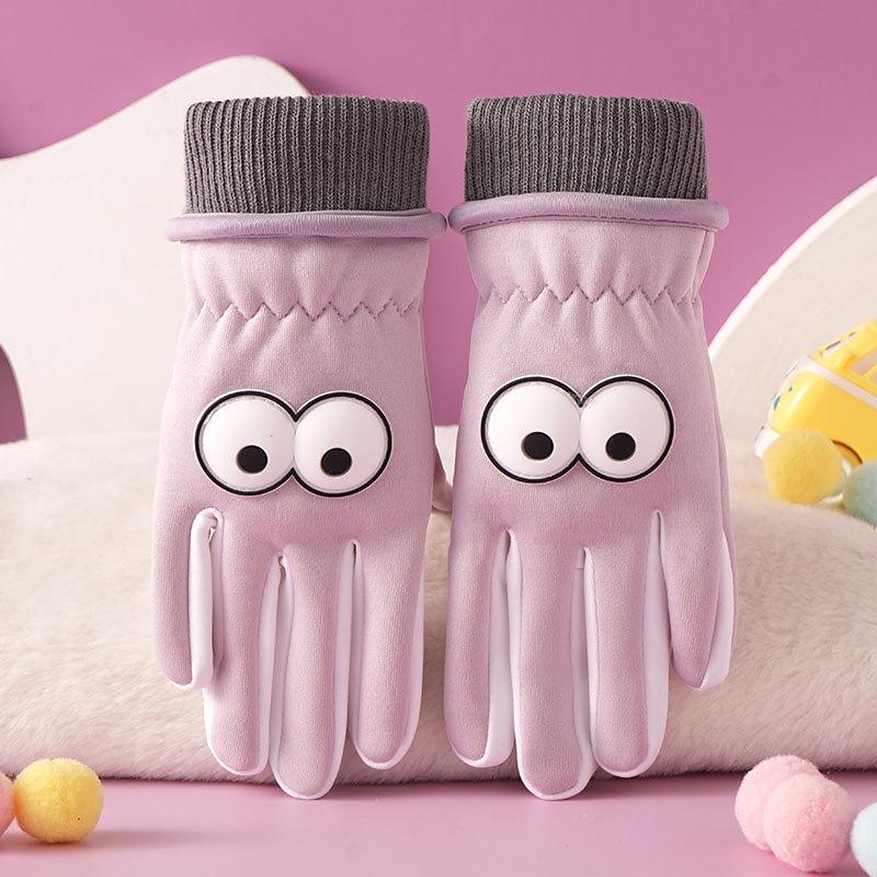 Kinder Wasserdichte Rutschfeste Winterhandschuhe, Fleecegefüttert für Radfahren bei kaltem Wetter und Schneespiel