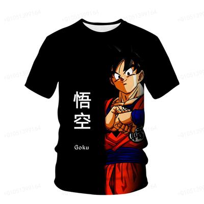 Letní super 3D tisk Tričko Super Saiya Man Goku Dětské Kreslené Oblečení Neformální Pohodlné Tričko