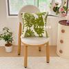 Green Plant Embroidered Decorative Throw Pillow Case Leaves Pattern Boho Cushion Covers For Living Room Sofa Bed Home Decor