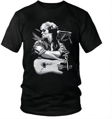 Viktor Tsoi Gitarre Männer T-Shirt Herren Baumwolle Übergröße Print T-Shirts Herren Streetwear T-Shirt Russischer Rock Kino