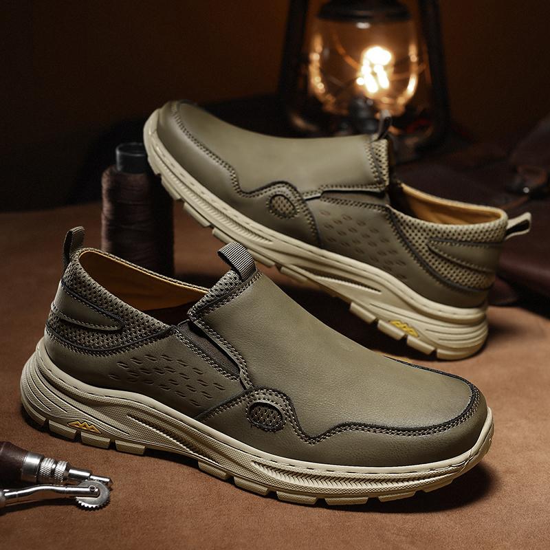 Handmade Genuine Leather Men's Casual Shoes Comfortable And Breathable Moccasins Men Business Flats Shoes