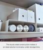 Yamazaki Jitsugyo 5566 Lower Storage Box Storage Set of Approximately Effectively Utilizes Dead Gap Storage Rack, 2, White, W31XD27XH10cm, Space,