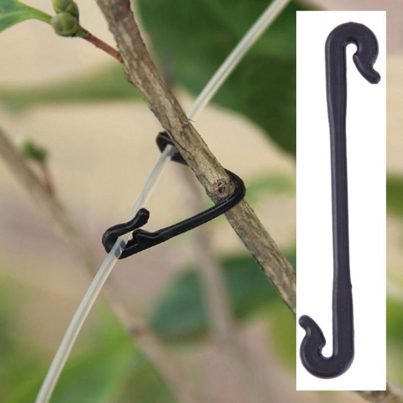 100pcs Durable Plastic Grafting Clips Fastener Plant Vines Vegetable Tendril Clip