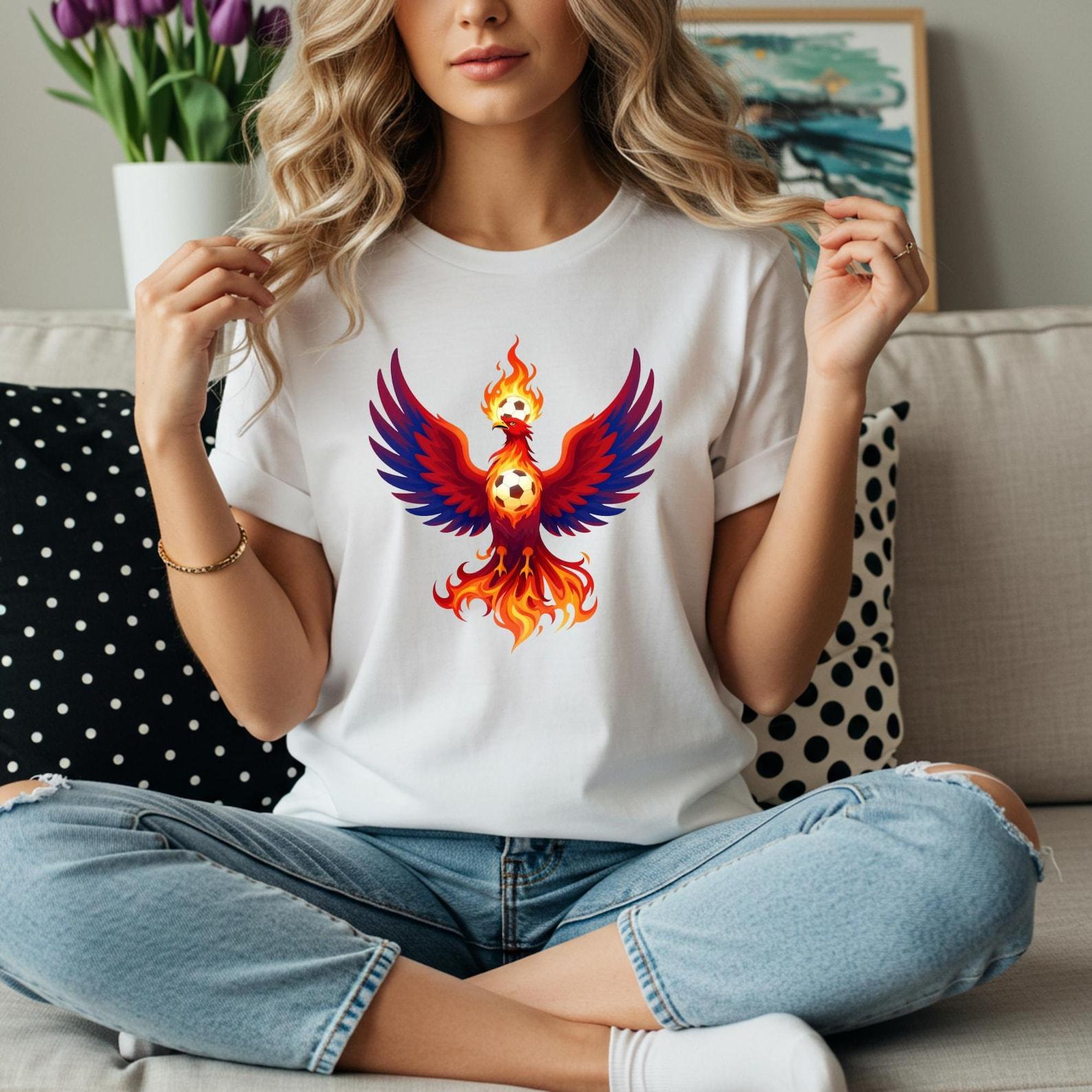 Haiti Soccer T-Shirt, Phoenix Football Graphic Tee, Haiti National Colors Shirt, Haitian Fan Gift, Unisex Sports Shirt XL