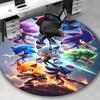 1 stuks Sonic the Hedgehog Rond Tapijt - Anime Design Stoelmat voor Kantoor, Huisdecoratie, Woonkamer