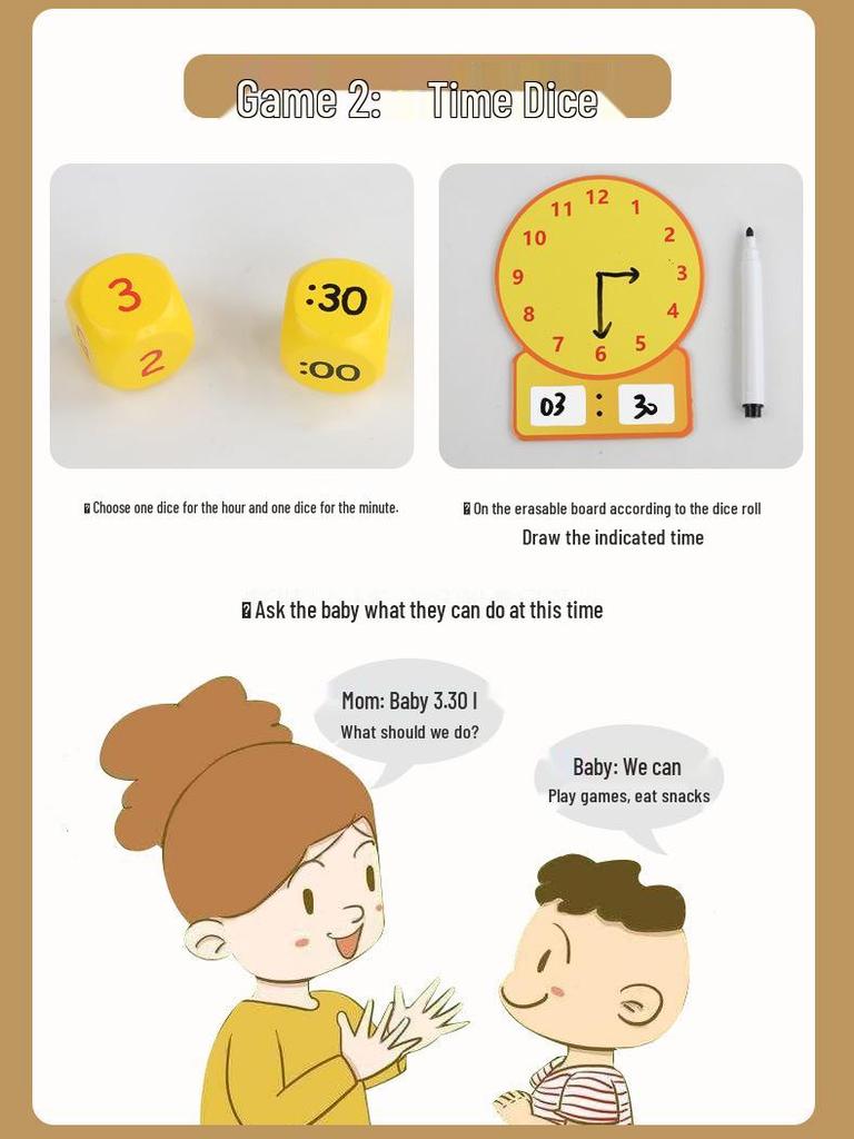 First Grade Clock for Early Childhood Time Recognition and Learning