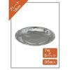 Toshin Disposable Aluminum Plates for BBQ, Flat Round, 18cm X 1.5cm Deep, 7 Plates X 5 Packs, Total 35 Plates