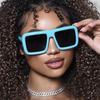 2024 Retro Oversized Square Sunglasses – Trendy Internet Celebrity Street Style for Women