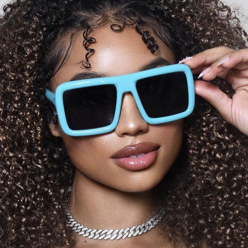 2024 Retro Oversized Square Sunglasses – Trendy Internet Celebrity Street Style for Women