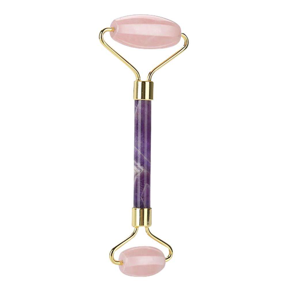 Natural Jade Roller for Face Eye Massage Anti Aging Wrinkle Massager Rose Crystal Amethyst