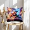 1Pc Happy Elderly Couple Print Pillowcase | Polyester Cushion Cover | Zippered Machine Washable Skin-Friendly Home Decor