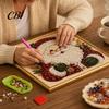 Holiday DIY Projects for Family Christmas Faux Pearl Painting Art Kit with Frame, Santa Stress Relief Crafting Activities Beads Craft Adults Beginner,