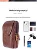 Multifunktionale Crossbody- und Hüfttasche für Herren - Handy- und Münzhalter aus Rindsleder