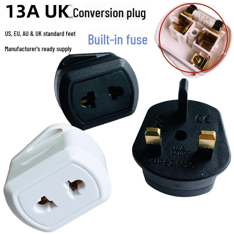 UK Square Pin 13A Power Converter for AU/EU to Hong Kong Plug Adapter