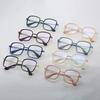 Large Square Frames Woman Spectacles Girl Fashion Transparent Blue-Ray Blocking Spectacles Anti-blue Light PC Eyeglasses