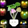 LED Night Light Mushroom Sensor EU US Plug Night Light Lamp Color Change Control Romantic Wall Lamp Home Decor 1Pc