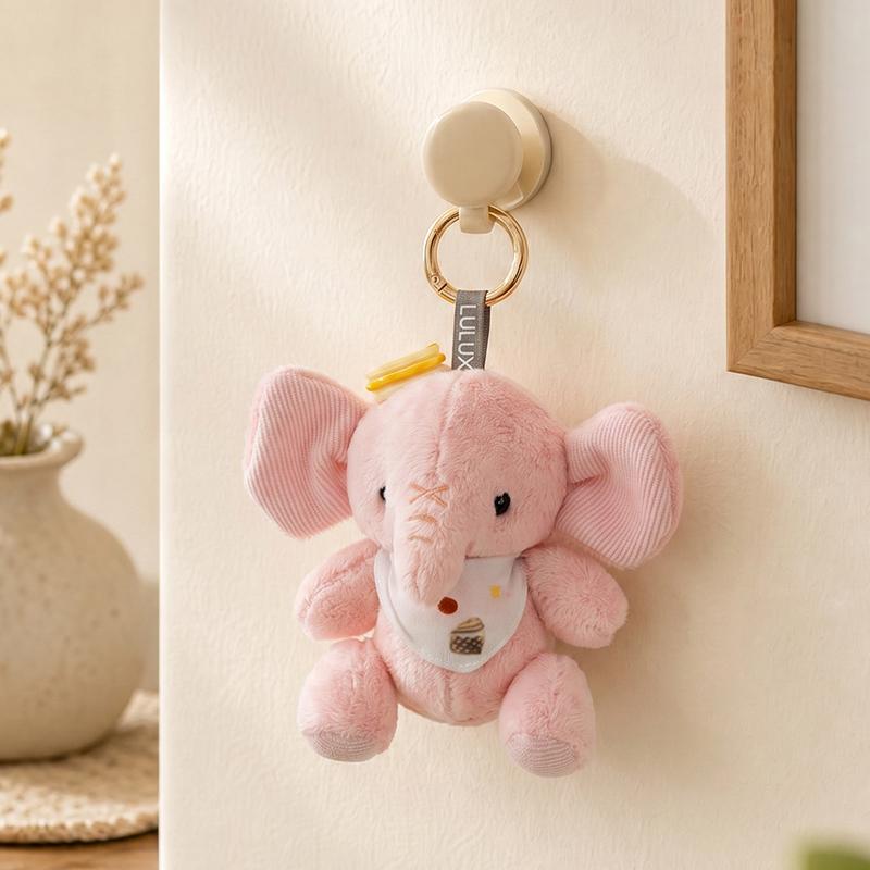 13Cm Elephant Plush Pendant Stuffed Cute Colorful Eli Yellow Green White Pink Zoo Animal Kawaii Keyring Decor For Bag Gift