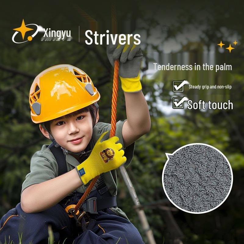 Kids' Non-Slip Protective Latex Gloves for Tide Pooling, Camping, Gardening, Pet Handling, and Anti-Puncture Protection