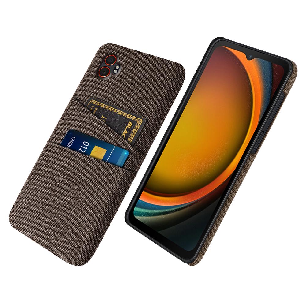 For Samsung Galaxy XCover7 Pro Case Cloth+Hard PC Phone Cover with Dual Card Slots