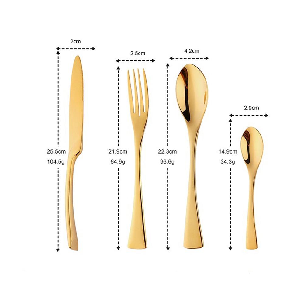 16/24dílná sada příborů z nerezové oceli, stříbrné příbory, nůž, vidlička, lžíce, stolní nádobí, příbory s kreativní rukojetí, vhodné do myčky nádobí