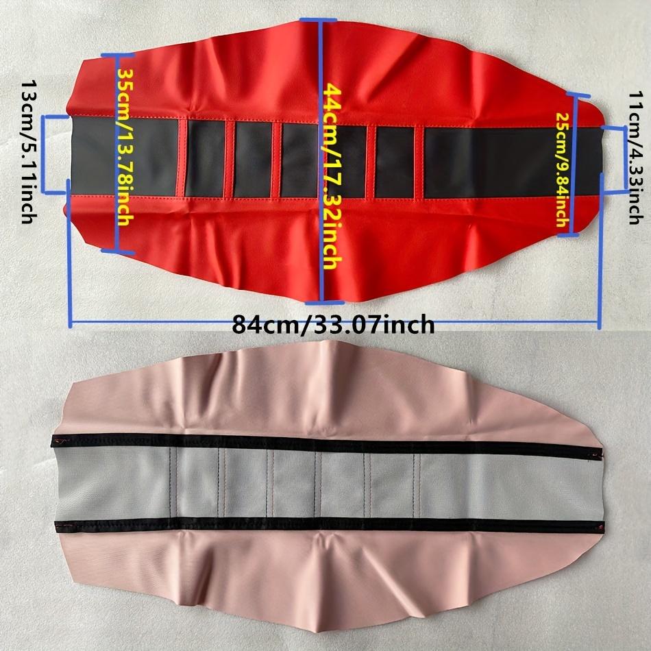 Non-Slip PU Leather Motocross Seat Cushion with Red Stripes for HONDA CRF YZF EXC SXF 125 150 Comfortable Rubber Cover for Enhanced Riding Experience