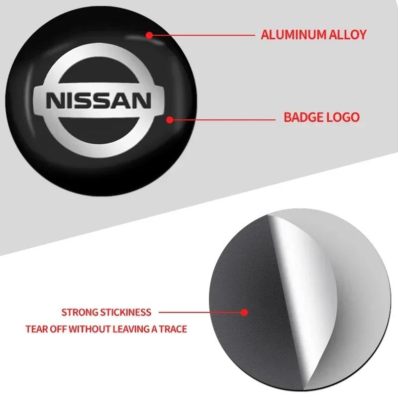 4 Bucăți Embleme Metalice din Aluminiu Capac Central Roată Mașină Autocolant Insignă Pentru Nissan X-trail Qashqai Note Juke Sentra Patrol Navara