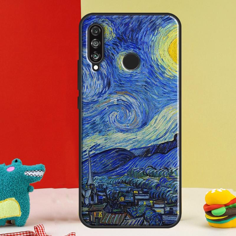 Van Gogh Starry Sky For Huawei Nova Y91 Y90 Y60 Y70 Y72 Y61 9 10 SE 12i 12s 11i 5T P60 Pro P20 P30 P40 Lite Case