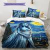 Corpse Bride Pattern Bedding Set Quilt Cover Pillowcase Home Decor Gift (1 * Duvet Cover + 2 * Pillowcase, Without Core)