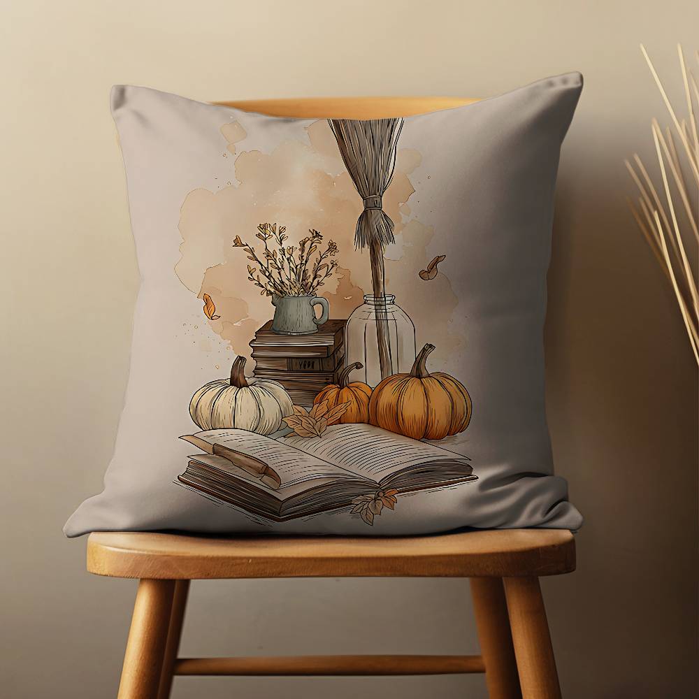 Book Illustration Art Throw Pillow Case For 45x45cm,55x55cm,30x30cm For Home Bedroom Decoration And Protector