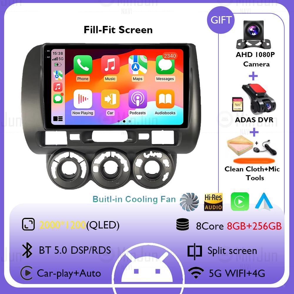 Android 14 For Honda Fit Jazz City 2003 2004 2005 2006 2007 Carplay Auto Car Radio Multimedia Video Player Navigation GPS 4G DSP
