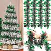 2PCS Reusable 2M Christmas Garland DIY Shiny Tinsel Tinsel Garland Pendant Prop Adjustable Xmas Tree Ornaments Party Decor