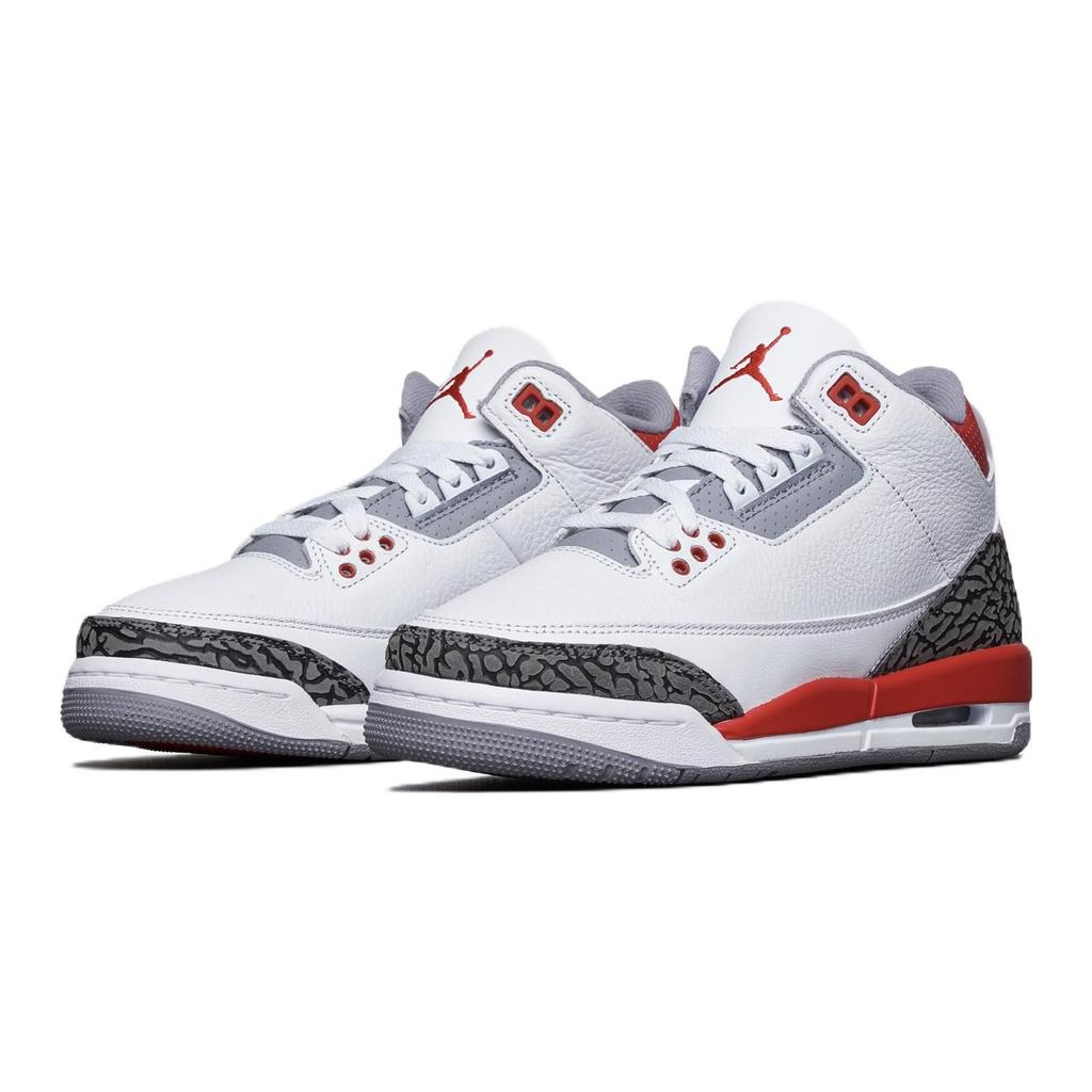 Air Jordan 3 Retro GS Fire Red 2022 Kids Sneakers White Cement-Grey Black DM0967-160