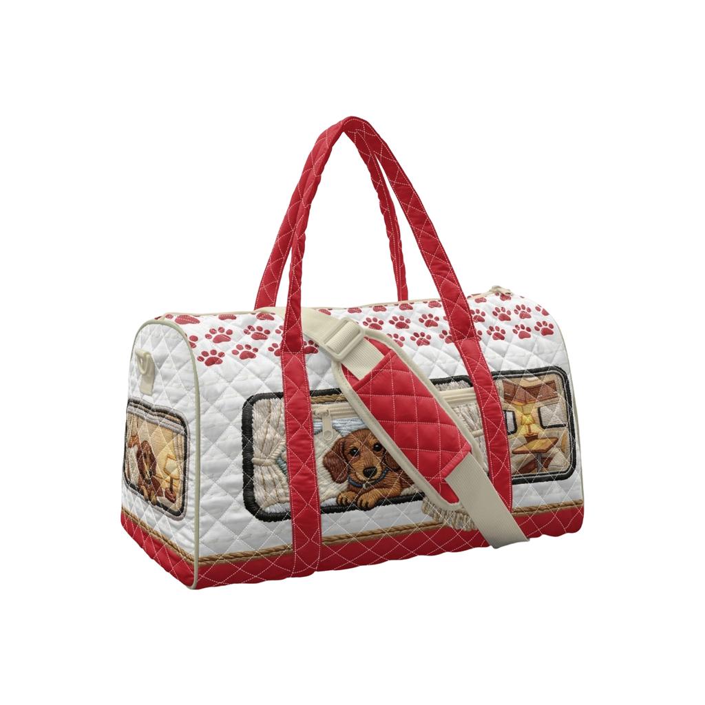 Serie de Pollo 3D Bolso de Viaje de Algodón Acolchado Plegado Bolso de Mano de Moda Estampado para Mujer Bolso de Yoga