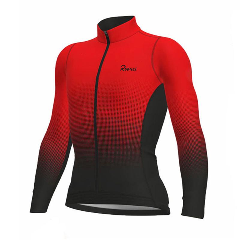 Rvouei New Pro Team Breathable Long Sleeve Men Cycling Jersey Set MTB Bike Clothing Autumn Bicycle Clothes Maillot Ropa Ciclismo